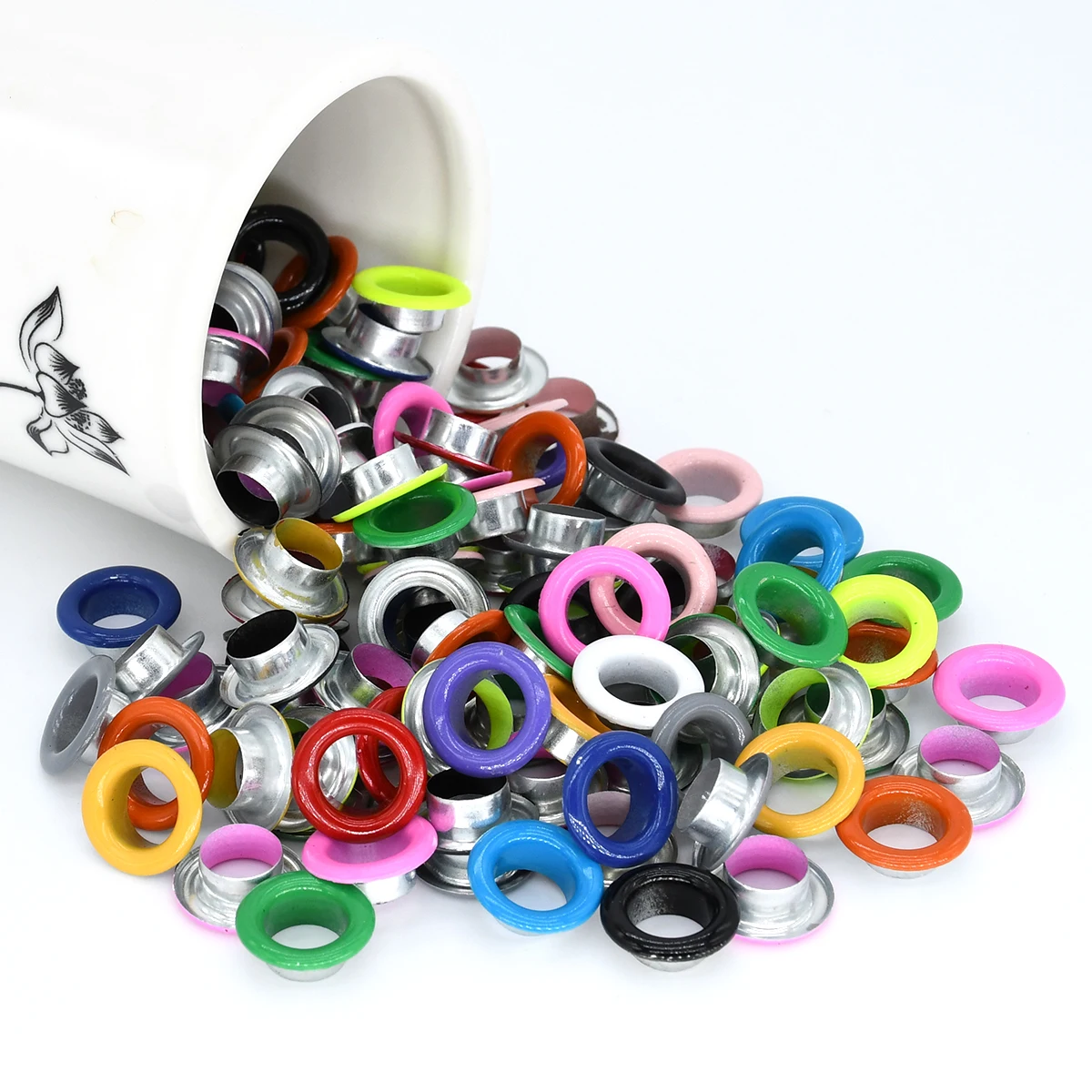100sets 5mm Grommets Iron Eyelets with Washer for Garment Shoe Bag Belt