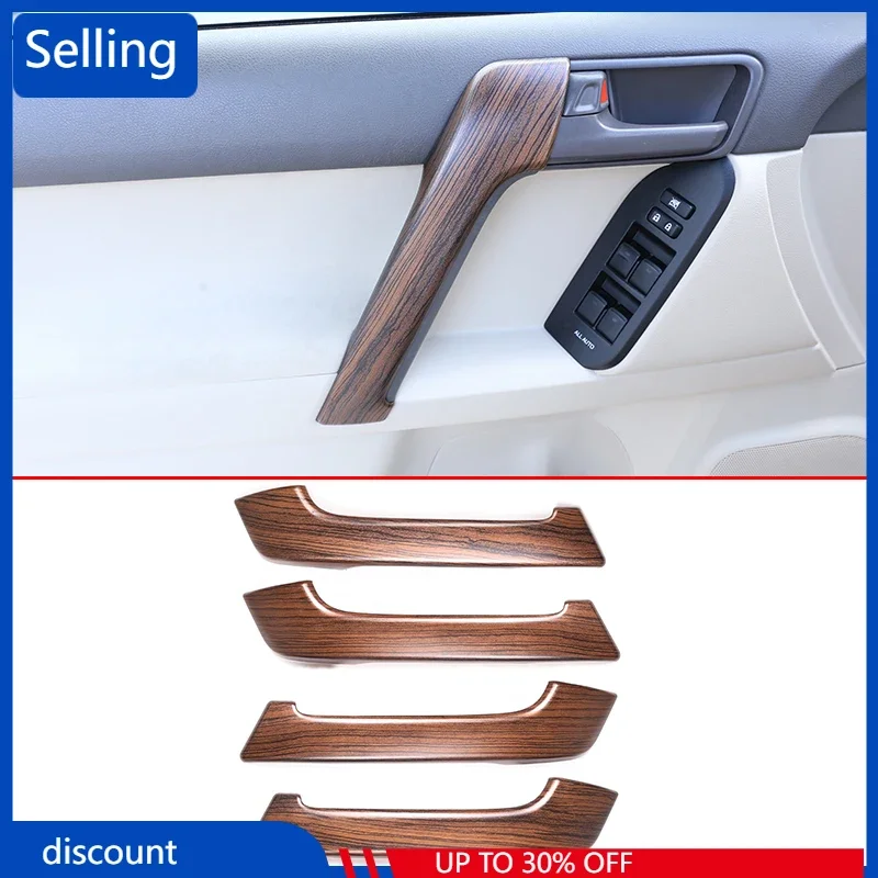 

4 шт. для Toyota Land Cruiser Prado FJ150 150 2010-2018, зернистая фоторучка из сосновой древесины, аксессуары для отделки двери, быстрая доставка