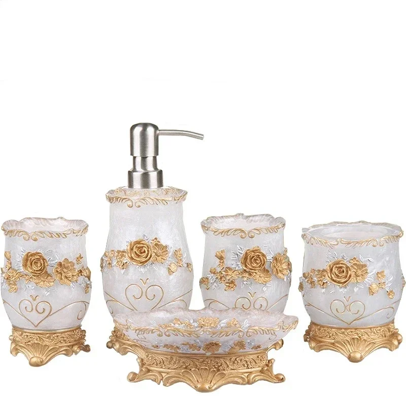

Five-piece Bathroom Bathroom Gift Uropean Set, Box Sets Packaging Style Set, Wash Toiletries, Bathroom Creative 5pcs