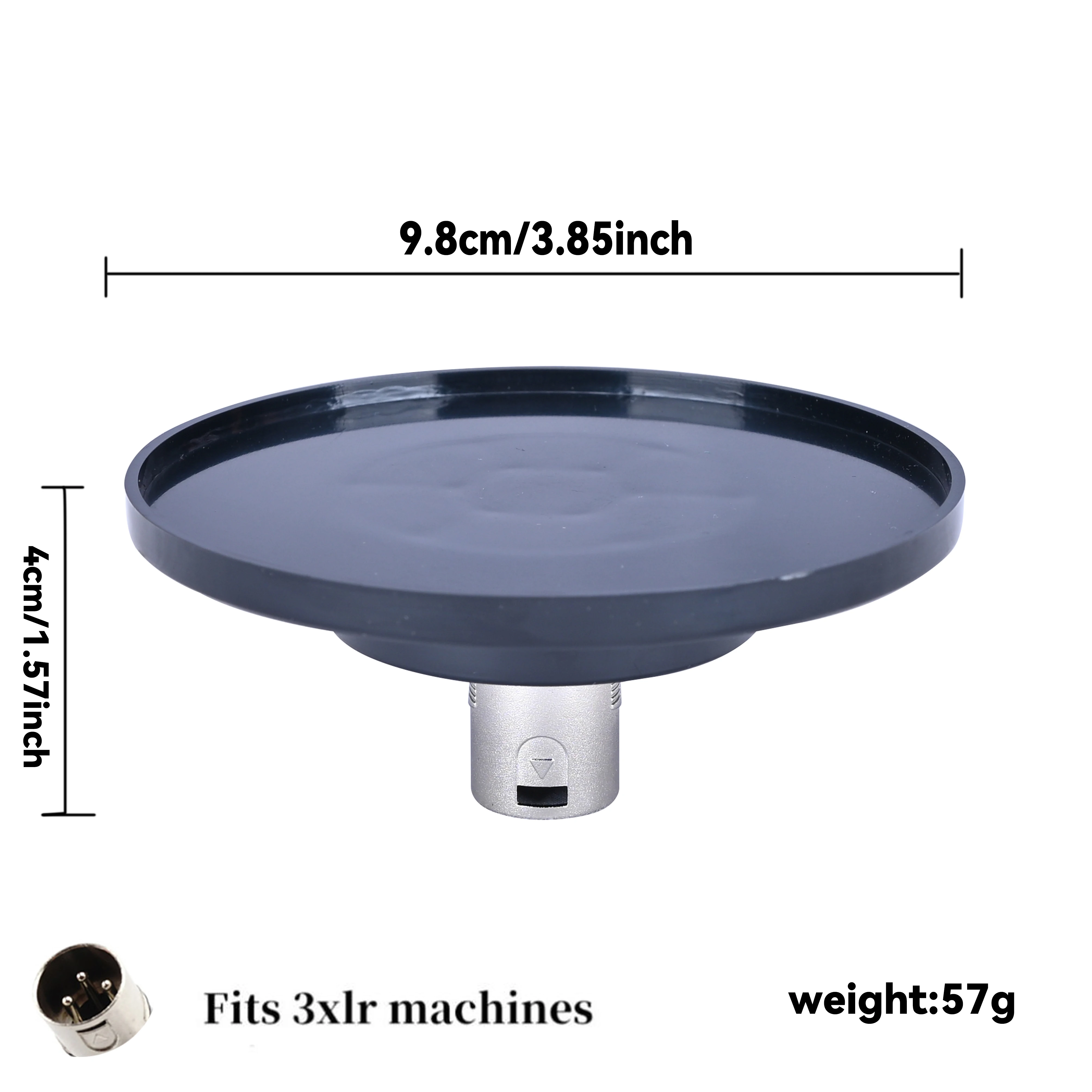 ROUGH BEAST Sex Machine Love Machine Dildo Holder Sex Attachment 3.85'' Black Suction Cup Adapter with 3XLR Connector