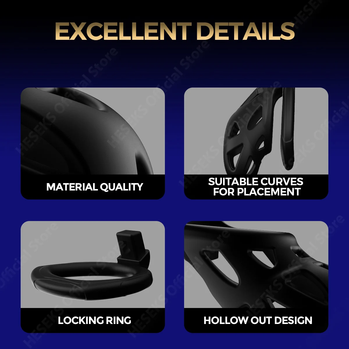 HESEKS Male Chastity Cage Sex Toys Discreet Cock Cage Device Penis Rings Sleeve Lock Male With 3 Size Men Bdsm Products