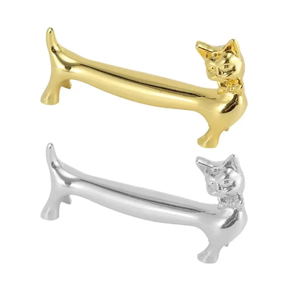 1Pcs Durable Cat Design Chopstick Holder Zinc Alloy Metal Tableware Stand Chopsticks Rack Art Craft Table Decoration