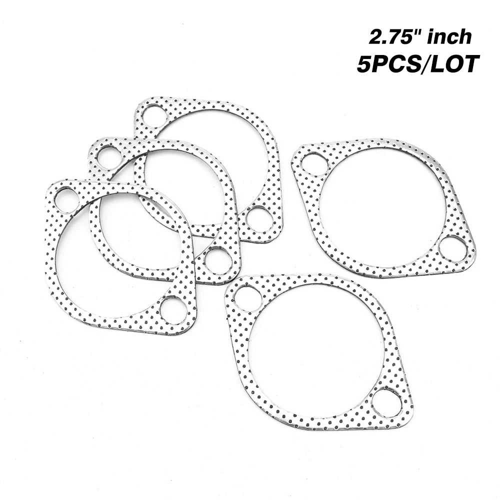 2.75 inch 71mm Aluminum Car Engine Exhaust Gasket Downpipe Pipe Gasket with two holes 5pcs/Lot YC101292