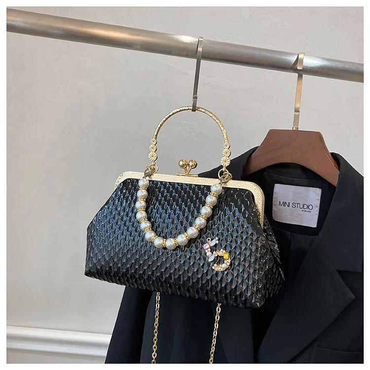 2023 Luxury Designer Women White Shoulder Bags Gold Silver