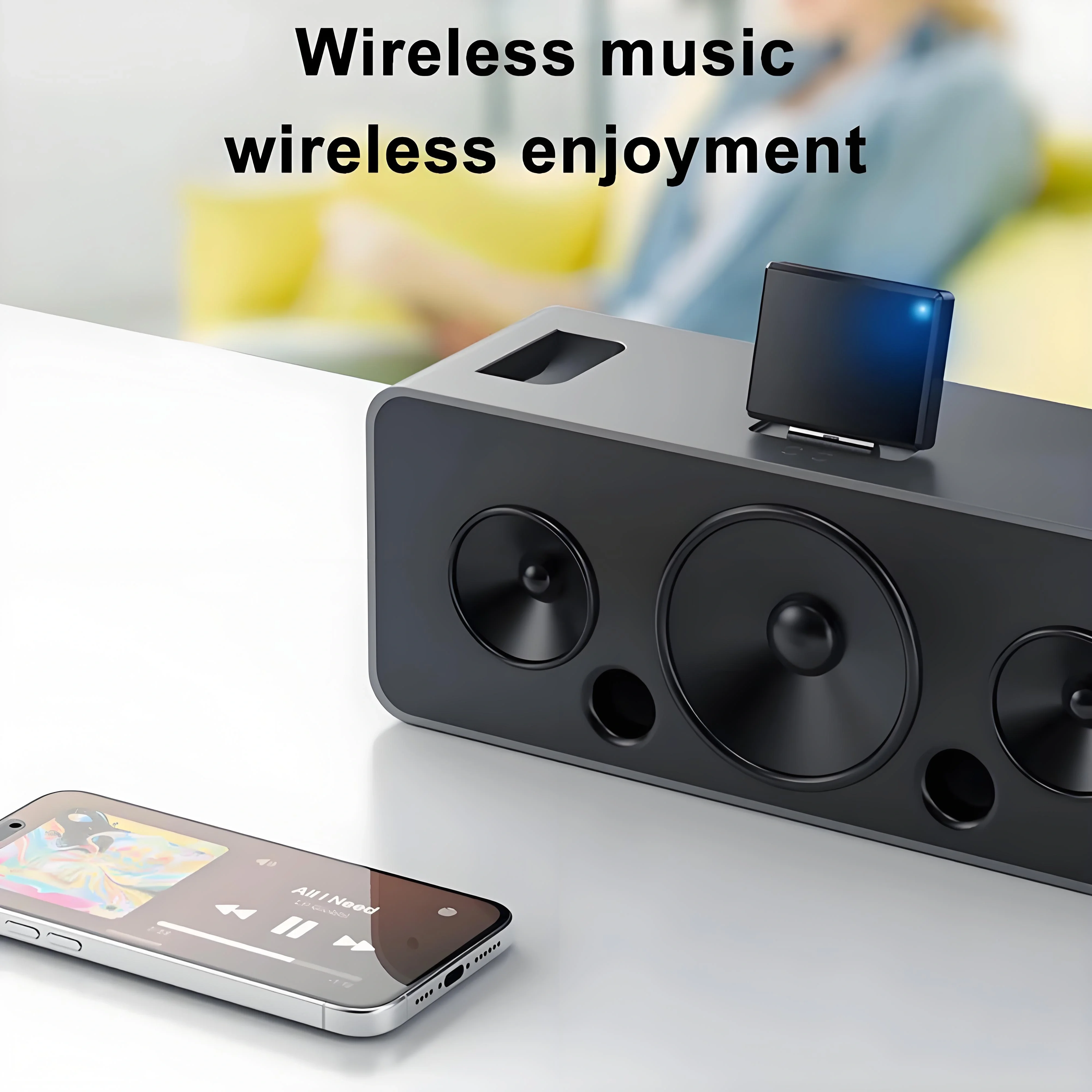 30 Pin Bluetooth 5.4 Audio Receiver A2DP HIFI Lossless Stereo Music Wireless Adapter for iPhone iPod 30 Pin Jack Analog Speaker