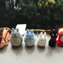 미야자키 하야오 만화 영화 이웃집 토토로 포뇨, 벼랑 위의 키키스 배달 서비스, 피규어 장난감 키체인, 묶음당 6 개