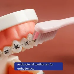 1pc Silver Ion Soft Hair Orthodontic Toothbrush U-shaped Special for Correction Deep Cleaning Concave Toothbrush teeth whitening