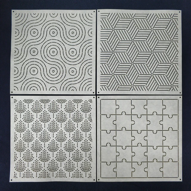 New Style Sashiko Template Sashiko Stencil Soft Template For Sashiko Slow  Stitching 20*24.5cm - AliExpress