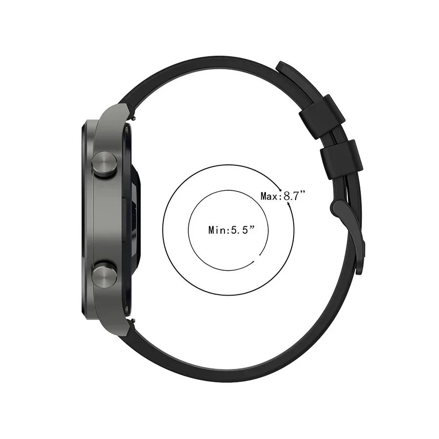 Versatile 22mm Sport Silicone Watch Band in Vibrant Colors