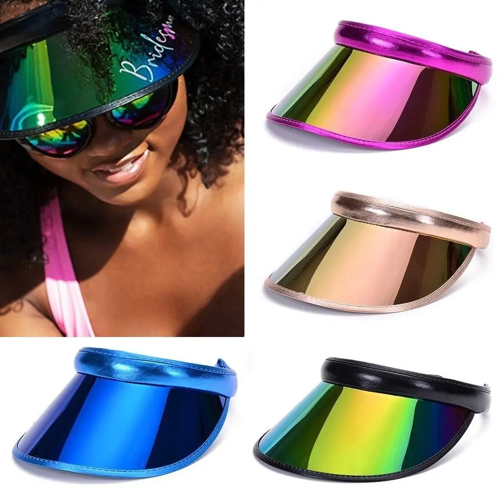 PVC Summer Baseball Hat Transparent Plastic Sports Visors Caps Women Men Anti-UV Sun Cap Outdoor Sunshade Hat