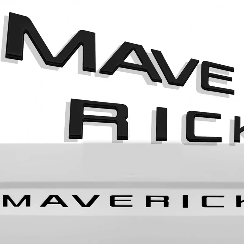 Pickup rear trunk English letter sticker groove decorative word sticker Suitable for Ford Maverick Tremor