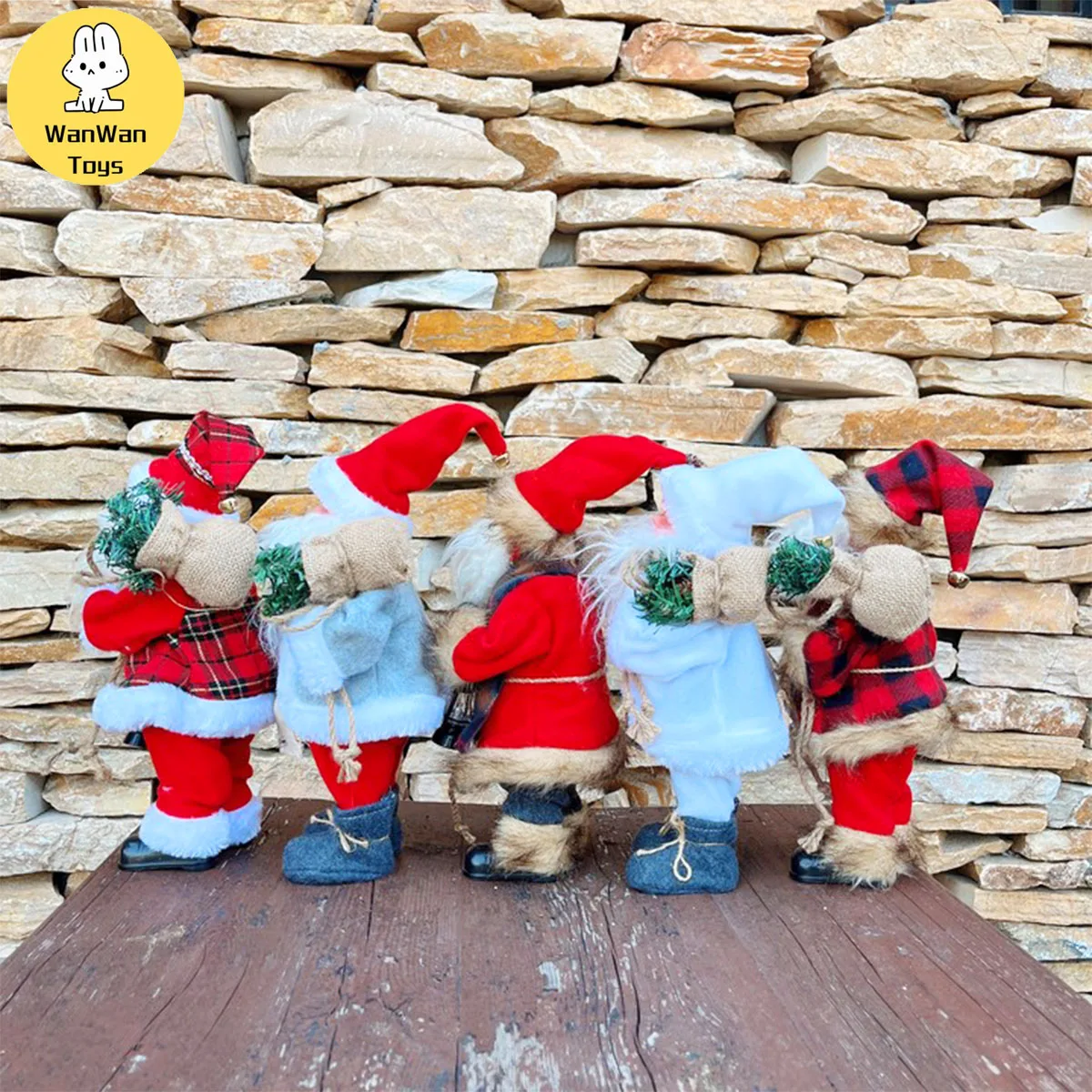 New Christmas Santa Claus Doll Toy Festive Atmosphere Singing Classic Decorative Ornament Christmas Gift Battery Children's Toy