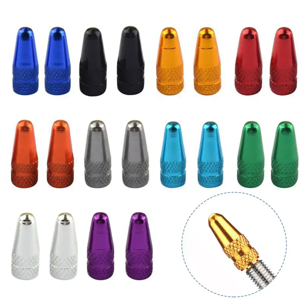 1PC Bicycle Tire Presta Valves Caps Air Valve Caps Aluminium Alloy for Road Bike Tyre Ultralight Cap Designed Valve Covers
