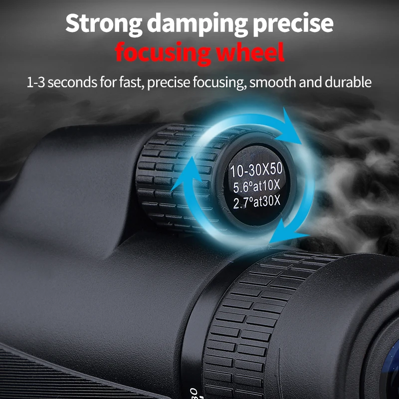 Zoom HD Telescope 10-30x50 Monocular Camping Powerful Largo Alcance With Tripod Phone Clip For Watching Bird Hunting Binoculars