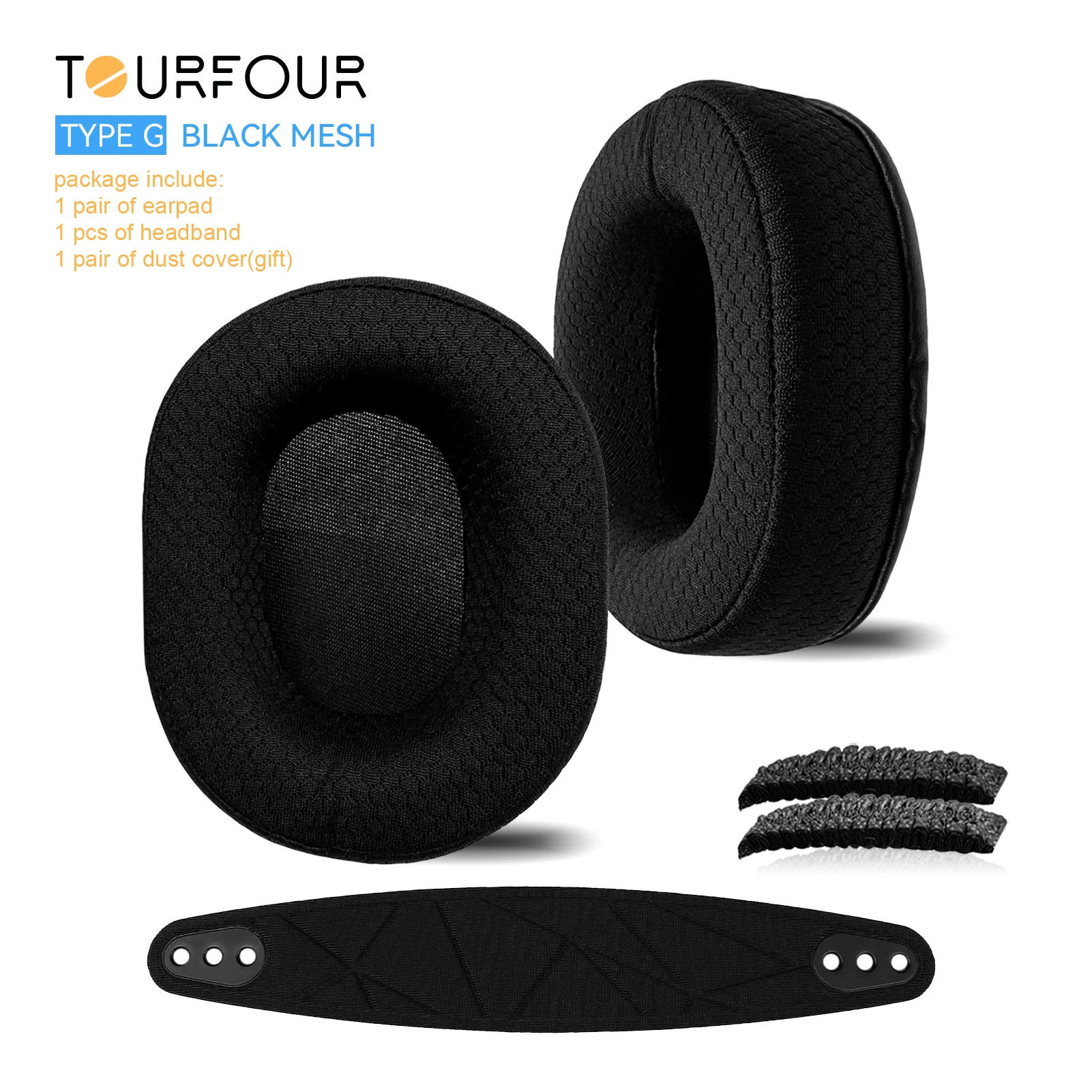 TOURFOUR Premium Replacement Earpads and Headband Cushion