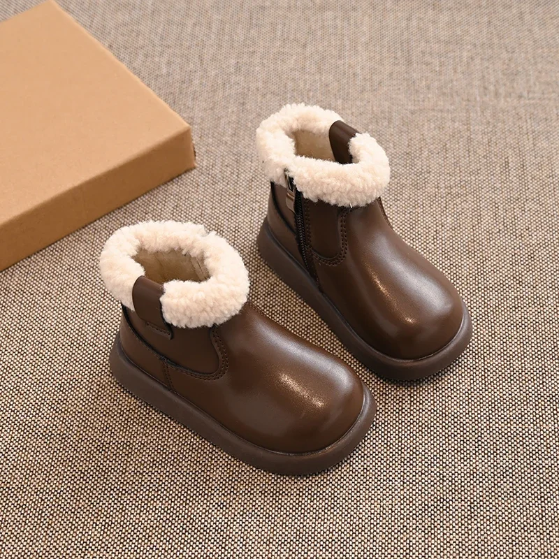 Girls Winter Soft Cotton Ankle Boots