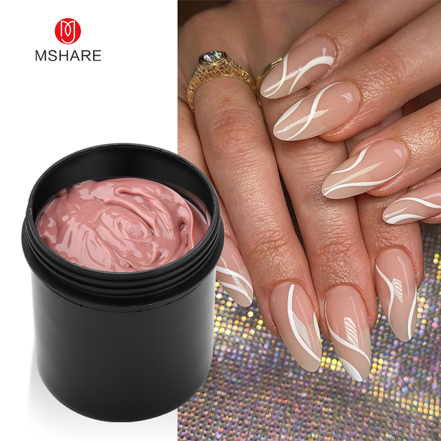 Jelly Builder Nail Gel Natural Skin Color Nude Pink Shade Cream Medium Soft Cover 150ml