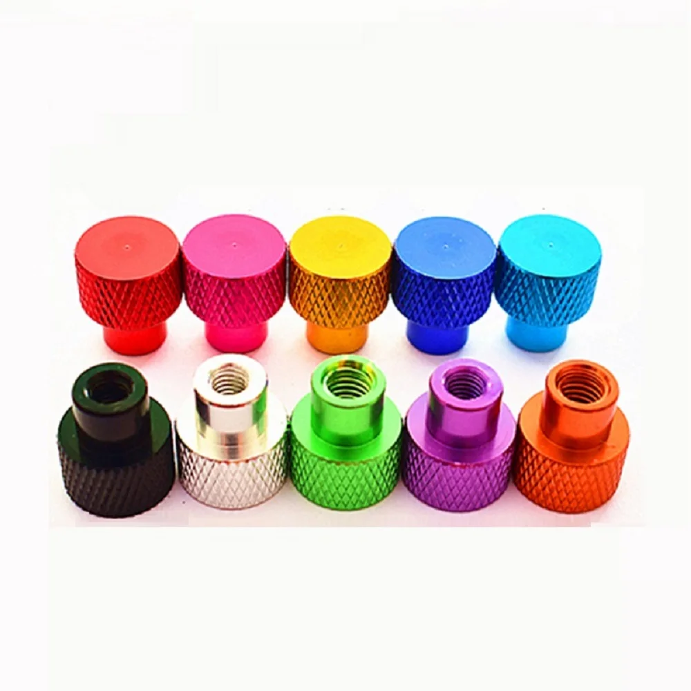 M2 M3 M3.5 M4 M5 M6 Blind hole Hand Nut Knurled Aluminum Thumb nut for Locking airflame aluminum alloy Tighten Handnut 2-10pcs