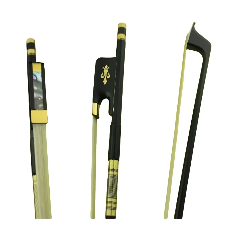Pro Black Carbon Fiber Viola Bow, White Horse Hair, High Quality, , New, 1Pc