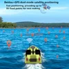 99 GPS Fishing Location RC Fishing Boat 2.4G 600M 3 Hopper Smart Speed Cruise Remote Control GPS Navigation Boat RC Nesting Boat 5