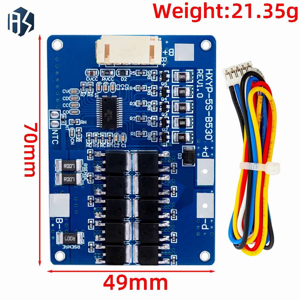 Scheda di Protezione Batteria al Litio 5S BMS 30A 45A 18V-21V per Batterie Li-ion 3.2V LiFePO4 con Bilanciamento e NTC - immagine 6