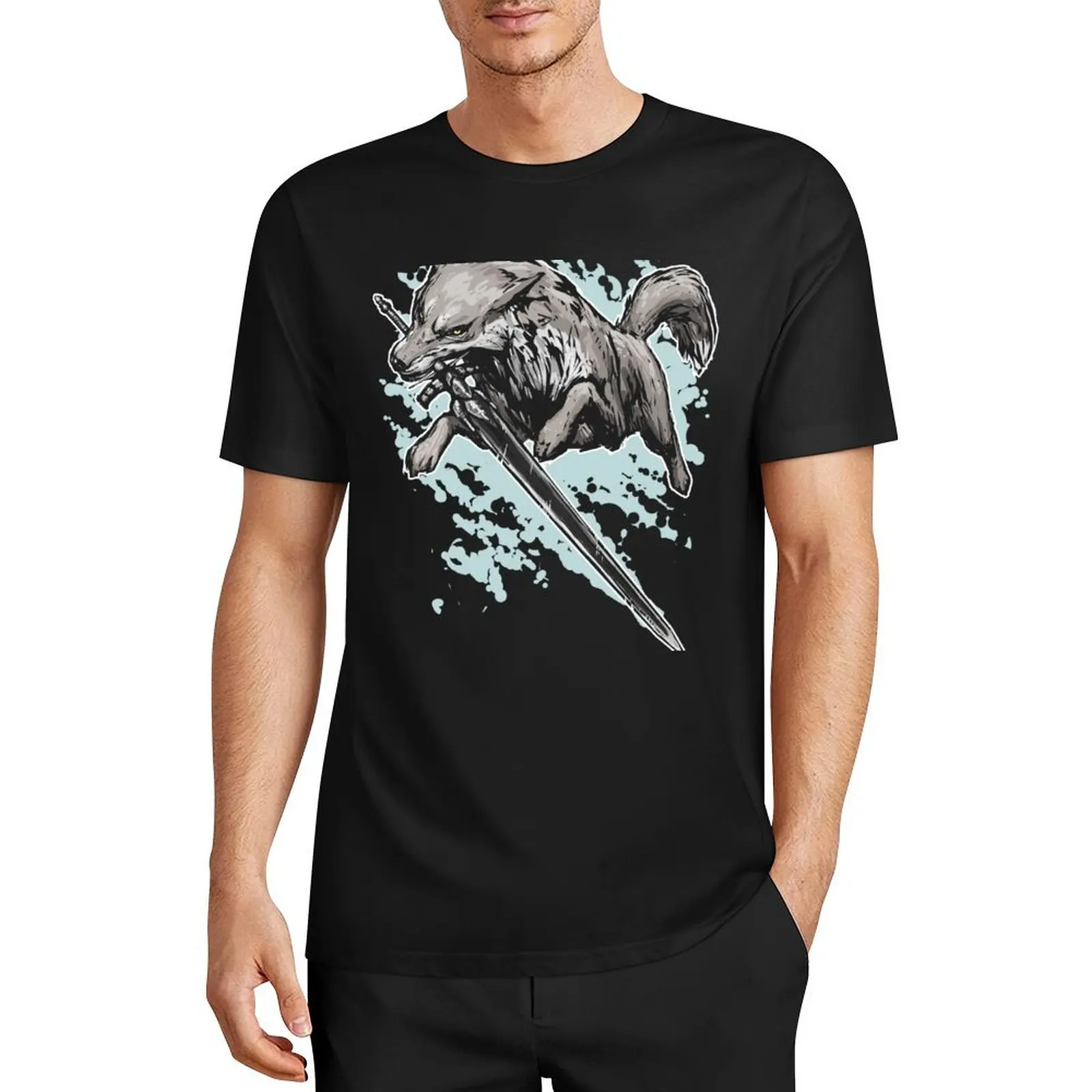 

The Swordswolf T-Shirt oversizeds sweat Aesthetic clothing customizeds men t shirts
