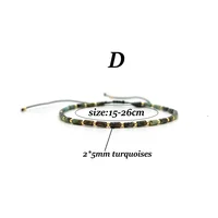 Vlen Natural Stone Turquoises Bracelets for Women 2mm/3mm/ beads 18 K Golden Plated Bracelet Minimalist Pulseras Boho Jewelry 6