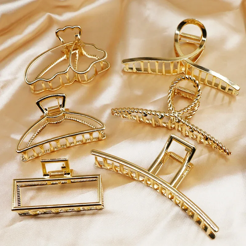 Elegant Golden Color Claw Clip