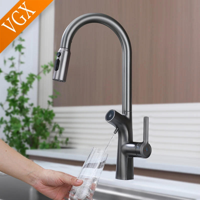 VGX water filter kitchen faucet double pure drinking water faucet sink kitchen mixer faucet gourmet faucet tap gold