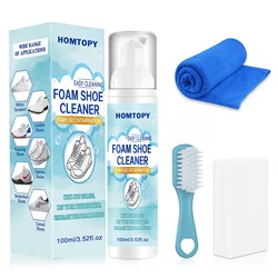 Premium Shoe Cleaning Kit with Brush and Towel - Effectively Removes Dirt and Stains from Various Materials - 100ml