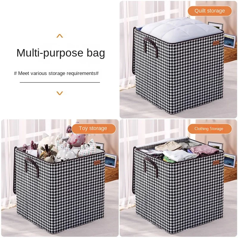 3559 Quilt Storage Bag Clothes Quilt Finishing Storage Moving Bag Large Capacity Non-woven Foldable Dust-proof Bag 4