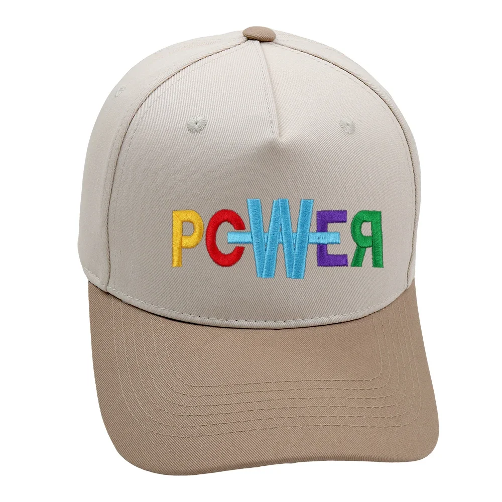 POWER Trucker Hat Embroidery GD Baseball Cap  High Quality Retro Double Color Woman Cap Adjustable Buckle Unisex 6