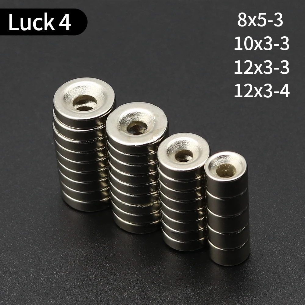 Round Magnet 8/10/12/15/20/25/30mm x Hole3/4/5/6mm Neodymium Magnet N35 Permanent NdFeB Super Strong Powerful Magnets With hole