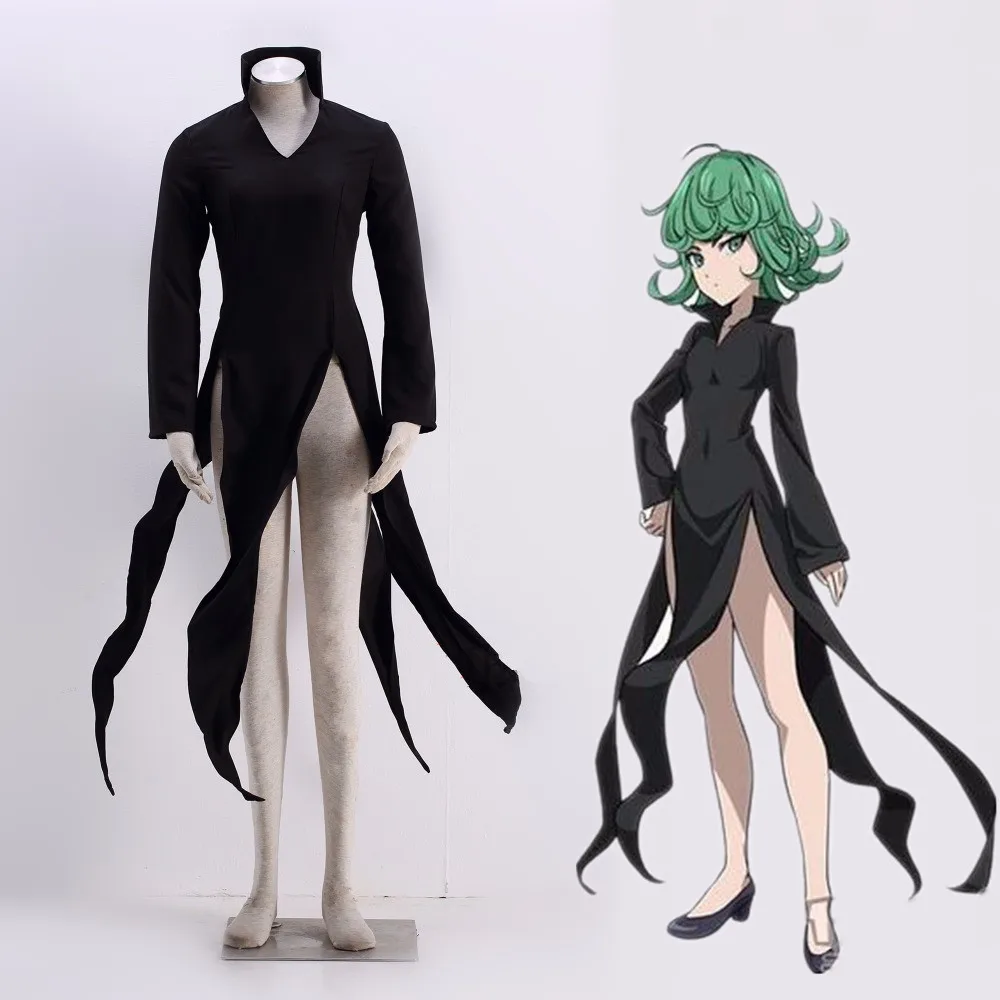 

Black One Punch Man Tornado Of Terror Senritsu No Tatsumaki Cosplay Costume For Halloween Christmas For Child Plus Size