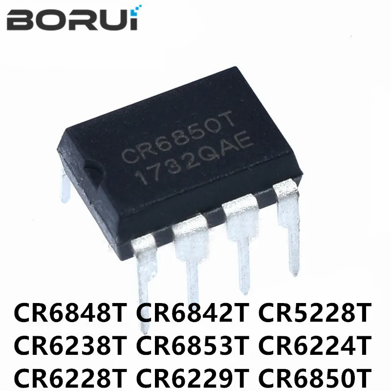 10PCS-CR6848T-DIP-8-CR6848-SG6848-CR6842T-CR6842-CR5228T-CR6238T ...