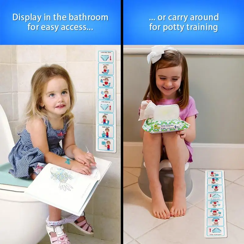 Potty Training Visual Toilet Monitoring Chart Sticker Teach Kids To Use Toilet Special Education Classroom Routine Chart 51cm