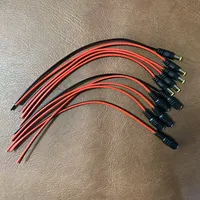 12V Dc Power Pigtail Plug Cable DC Male Female Security adapter Connector 5.5mm X 2.1mm For CCTV Cameras 1