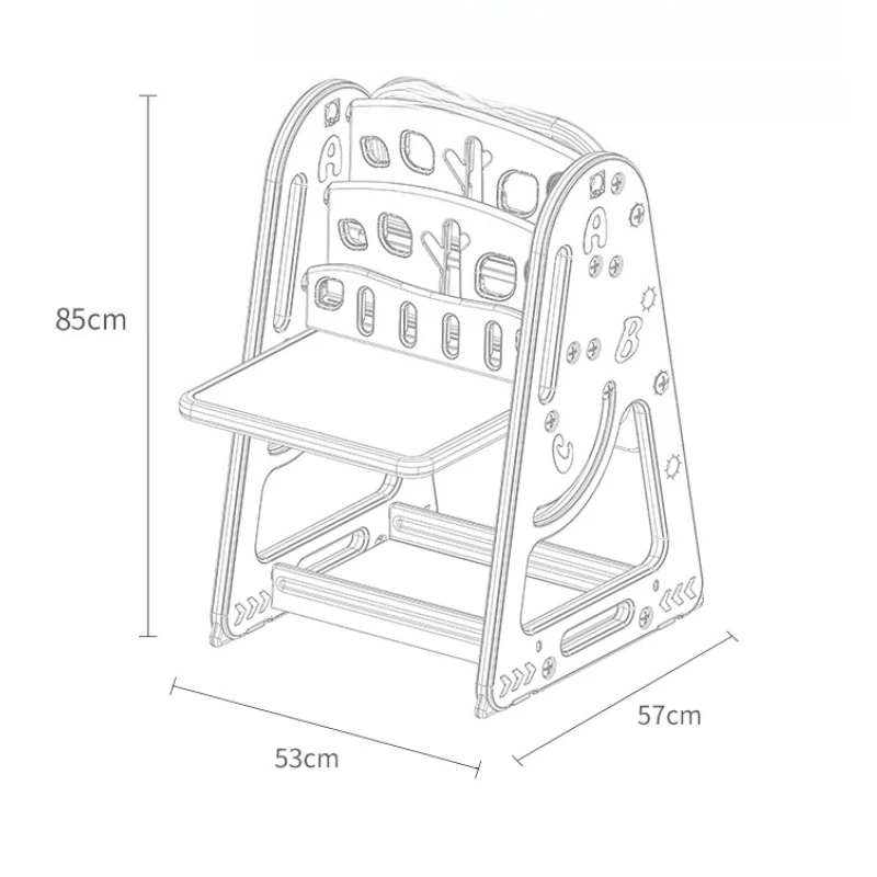 2025년형 신형 바닥형 그림책꽂이 겸용 책상, 다기능 조합 어린이 그림판 책꽂이 테이블