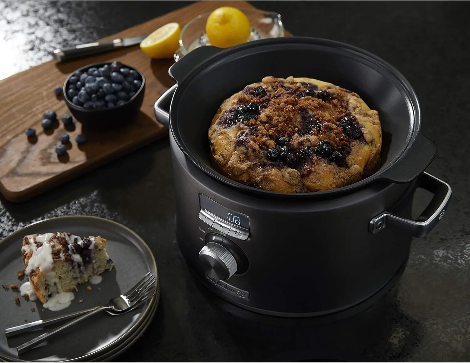 Slow Cooker with Digital Timer and Programmable Controls, 5.3 Quarts, Stainless Steel