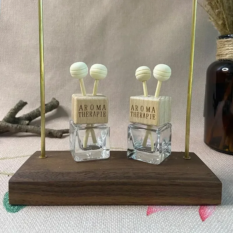 Car Fragrance Empty Glass Bottle Clip Cute Car Air Freshener Bottle Perfume Clip Air Vent Outlet Auto Accessories