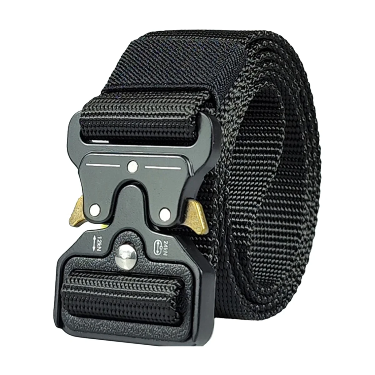 

High-Quality Multifunctional Nylon Men'S Camping Belt Outdoor Wilderness Heavy-Duty Belt (Black)