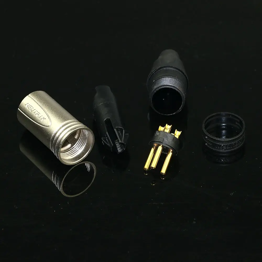 オスとメス用のneutrikブランドコネクタ、3ブローチ、xlr