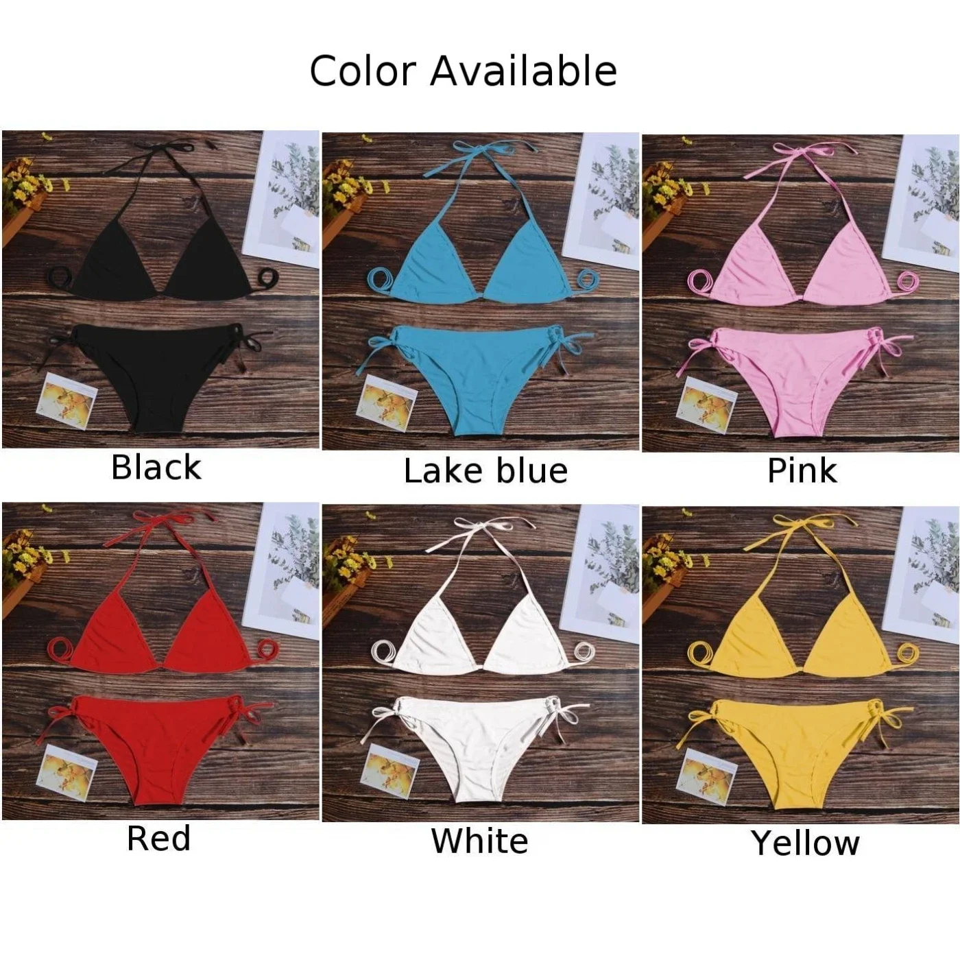 Women Swimsuit Women Thong Bikini Set Bandage Style Brazilian Swimwear Summer Accessories For Vacation Holiday Beach Pool