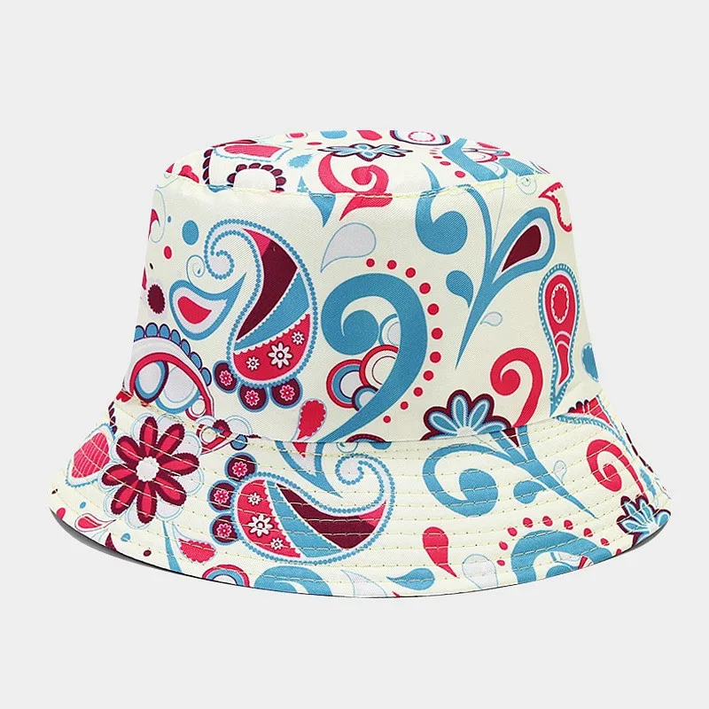 

Cotton Print Bucket Hat Fisherman Hat Outdoor Travel Sun Cap For Men And Women 125