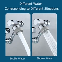 Kitchen Faucet Extender with Filter 2 Modes Metal Universal Swivel Bubbler Nozzle Sprayer 1080° Rotate Filtered Faucet Extension 2