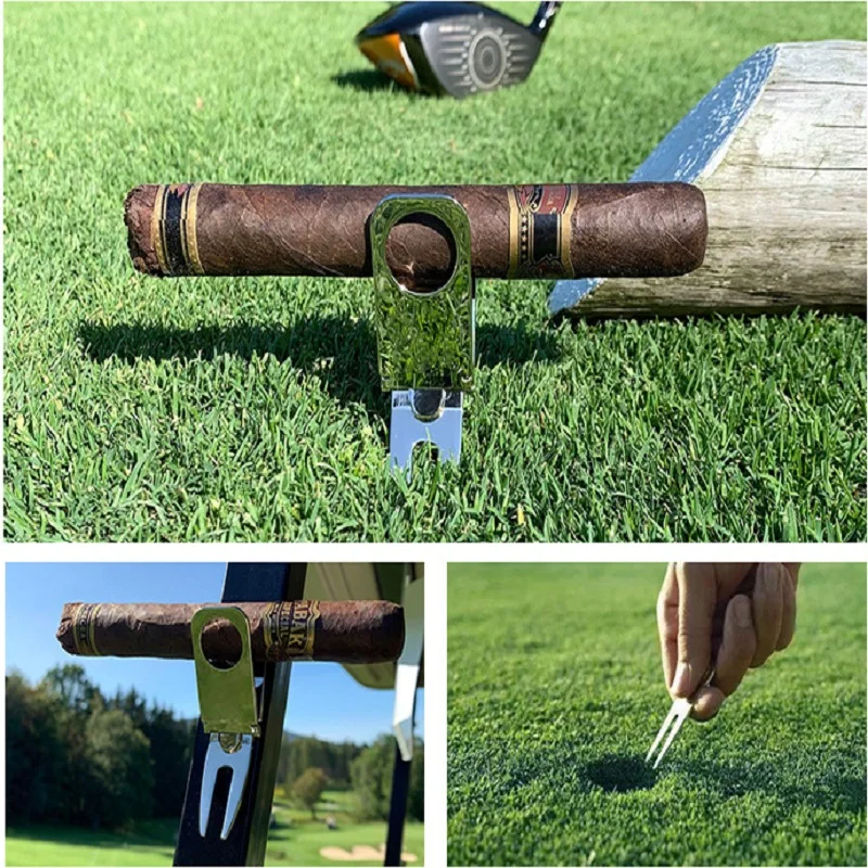 Golf Divot Repair Tool Golf Ball Holder Golf Cigar Holder