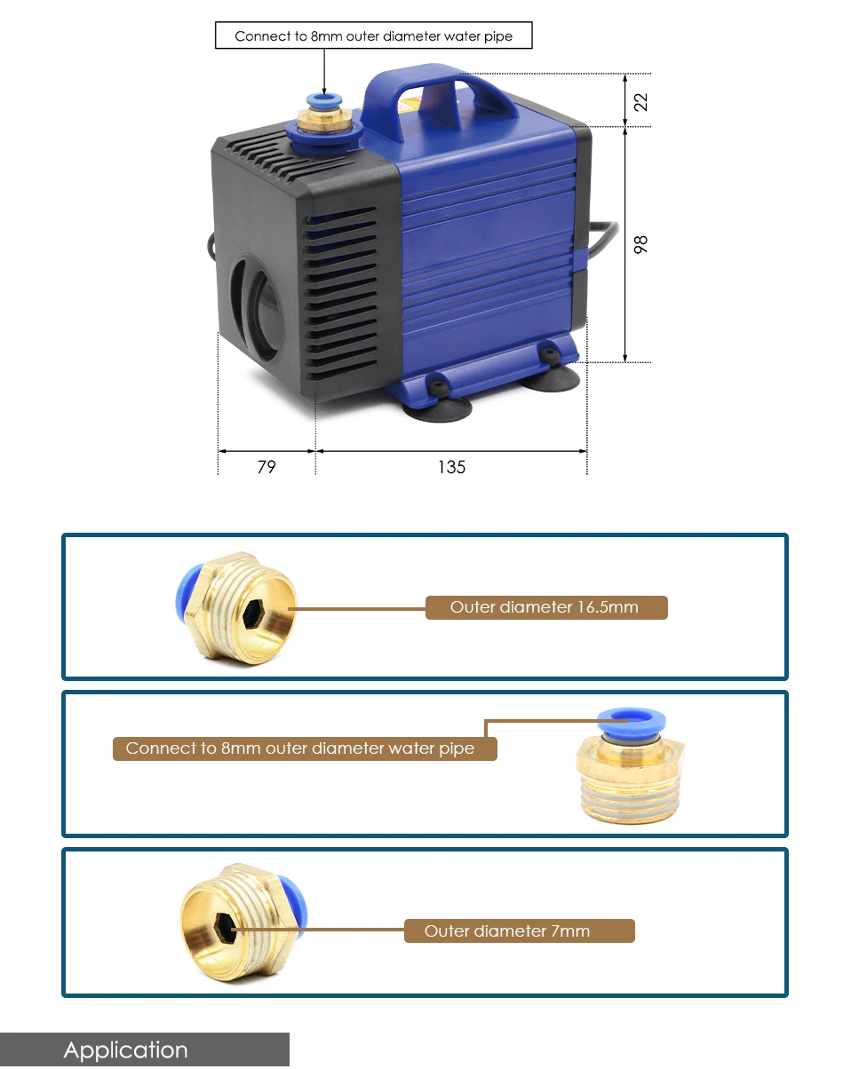 Bomba de água 75w 220v cabeça máxima