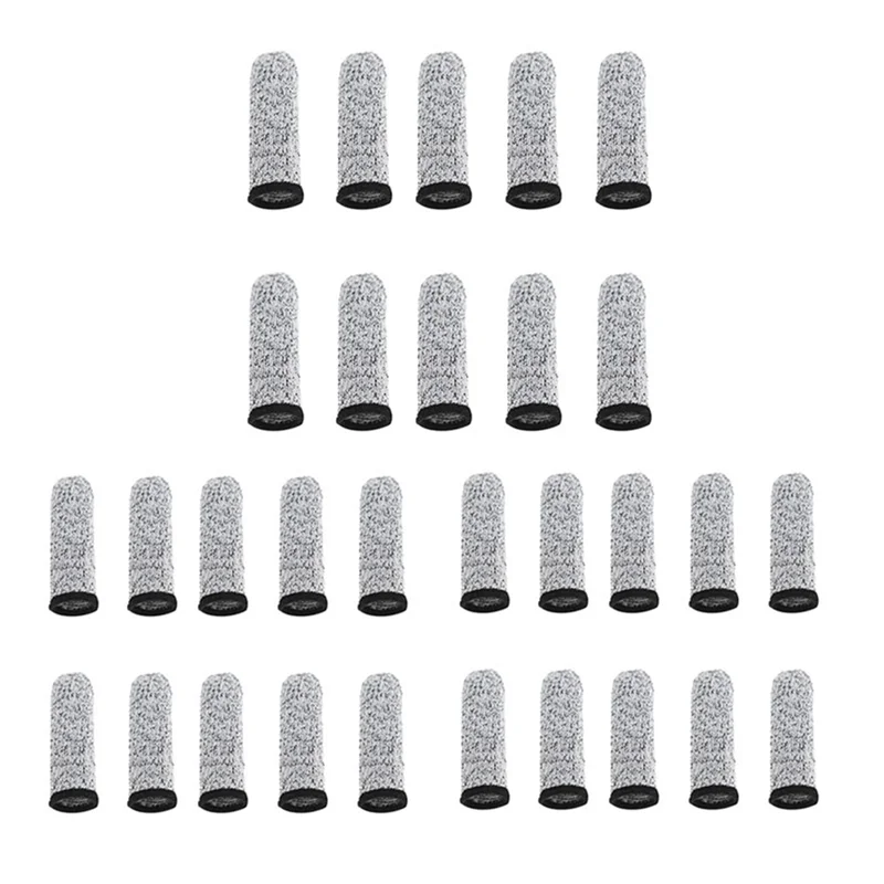 30 PCS Finger Cots Cut Resistant Protection, Extender For Kitchen, Work, Sculpture, Anti-Slip, Reusable