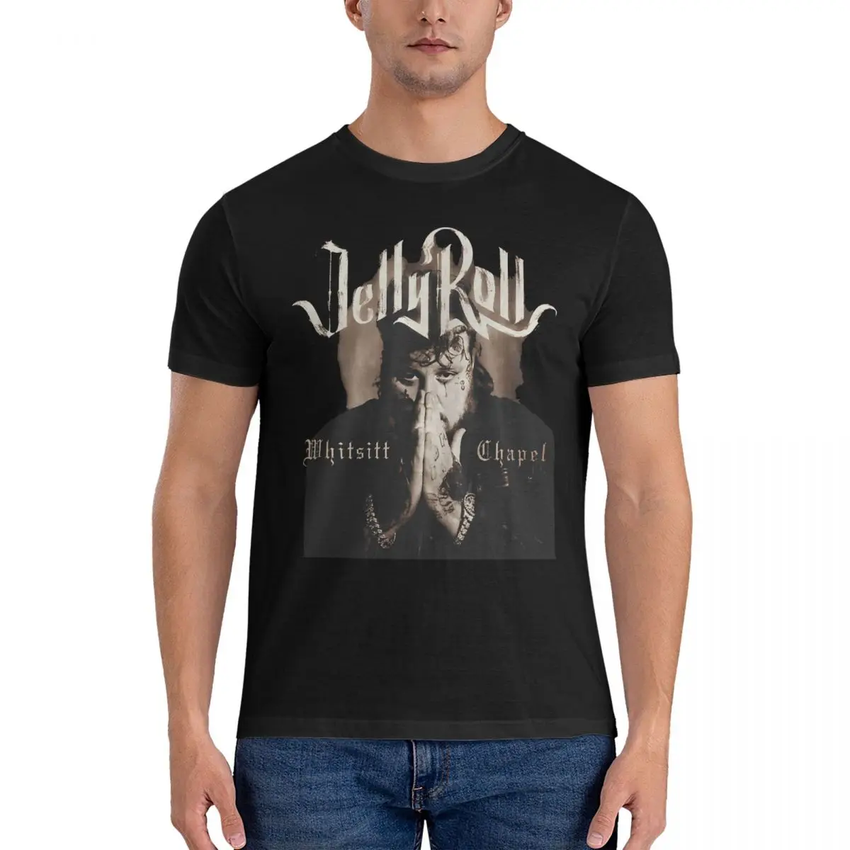 

Men's Jelly Roll Whitsit Chapel T Shirt Jelly roll Pure Cotton Clothes Funny Short Sleeve Round Collar Tee Shirt Gift Idea