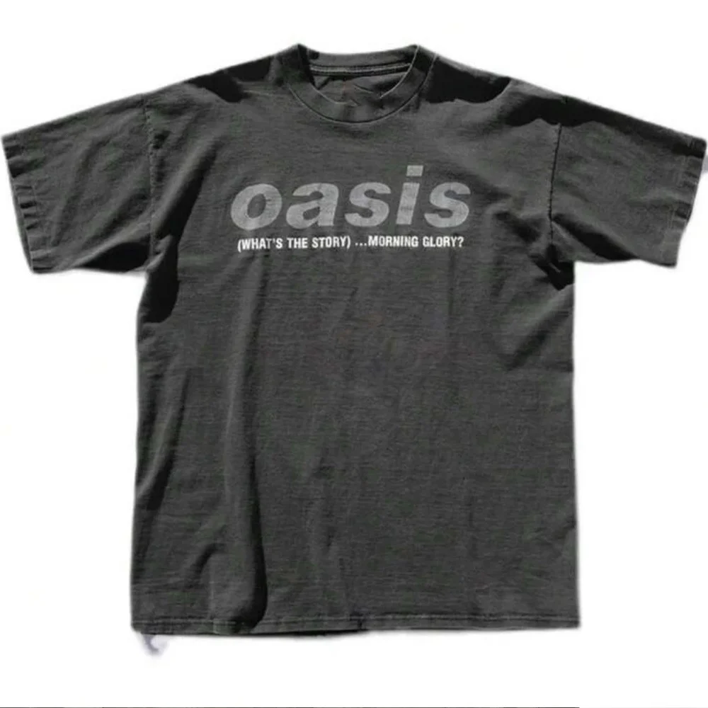 O-Oasis Rockband T-Shirts für Männer und Frauen, Britische Musikalben Vintage T-Shirts, Rundhals-Kurzarm-T-Shirt, Kleidung, Oberteile